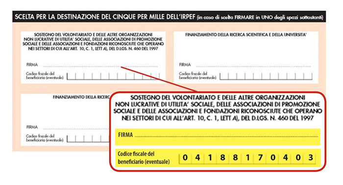 Assegna il tuo 5 x mille all'Associazione Le Vie del Dharma