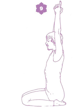 Sequenza yoga per l'energia della spina dorsale - posizione 9, Sat Kriya